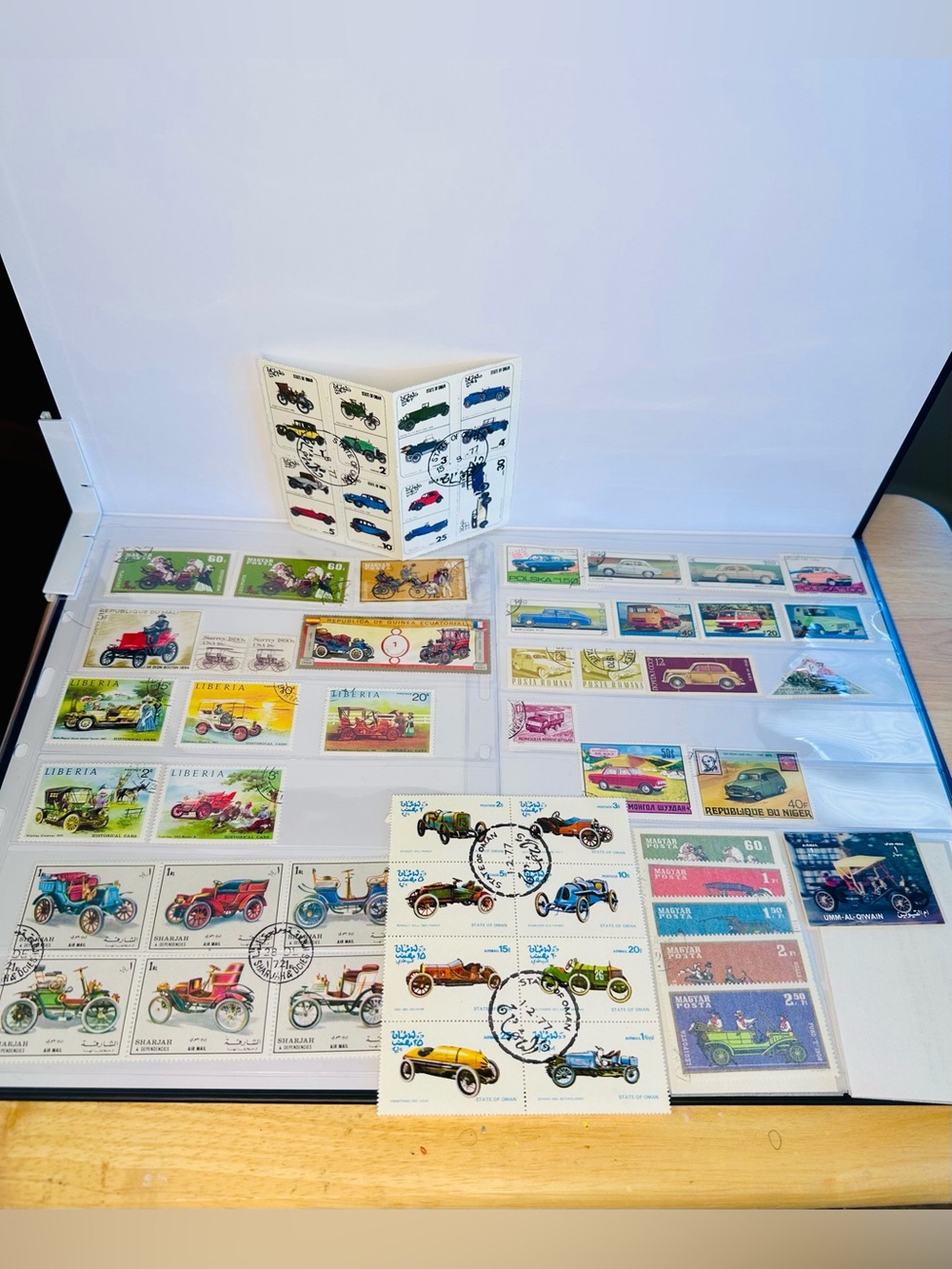 50+ Vintage Automobile Stamp Collection + 3D Umm Al Qiwain